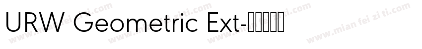 URW Geometric Ext字体转换